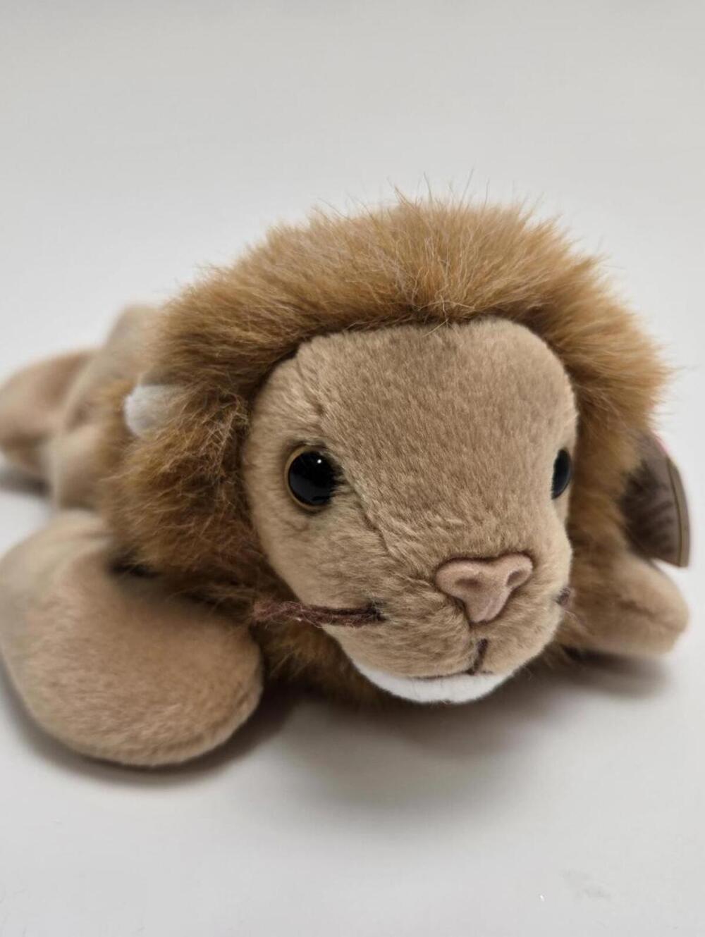 Ty Beanie Baby “Roary” the Lion! Handmade in Indonesia (8 inch)
